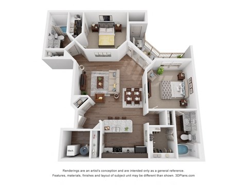 a stylized floor plan of a 2103 sq ft house